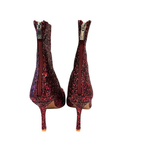 NY & Company Ankle Logan Bootie Pink Glitter Pointed Toe Stiletto Heel Sz 10 Y2K - Picture 9 of 13